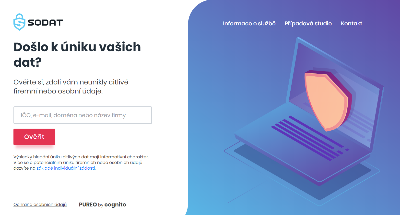 Náhled na microsite