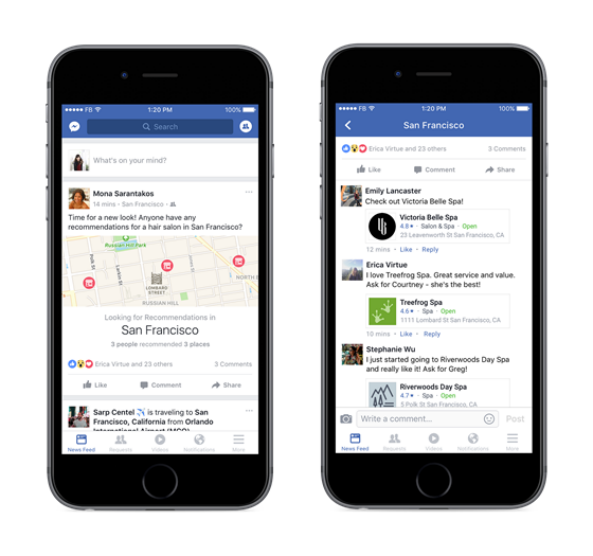 Facebook doporučení, události v okolí a nová CTA tlačítka