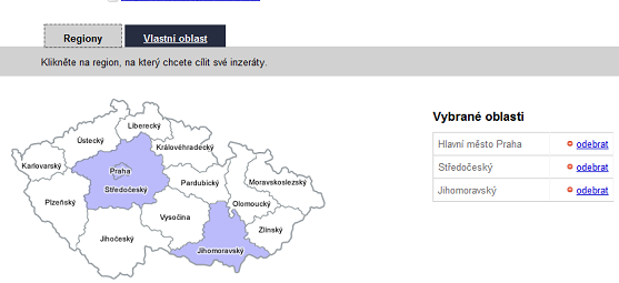 Funkce geo-lokačního cílení v Sklik.cz